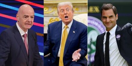 Gianni Infantino, Donald Trump dan Roger Federer