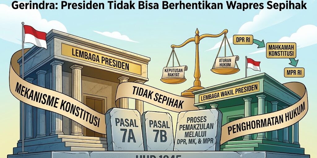 Ilustrasi mekanisme konstitusional pemakzulan dan hubungan kelembagaan dalam UUD 1945.