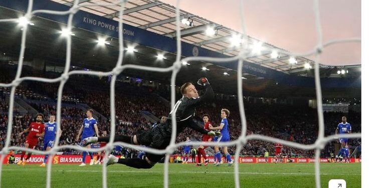 Gol Liverpool ke gawang Leicester