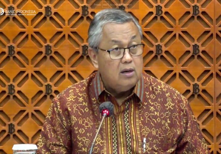 Gubernur Bank Indonesia (BI) Perry Warjiyo mengumumkan hasil Rapat Dewan Gubernur (RDG) periode 21/22 Juni 2023.

