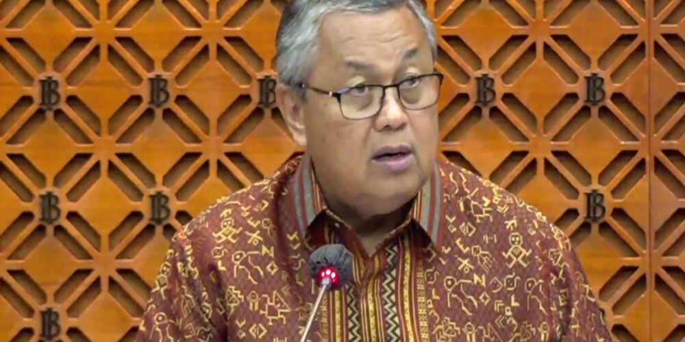 Gubernur Bank Indonesia (BI) Perry Warjiyo mengumumkan hasil Rapat Dewan Gubernur (RDG) periode 21/22 Juni 2023.

