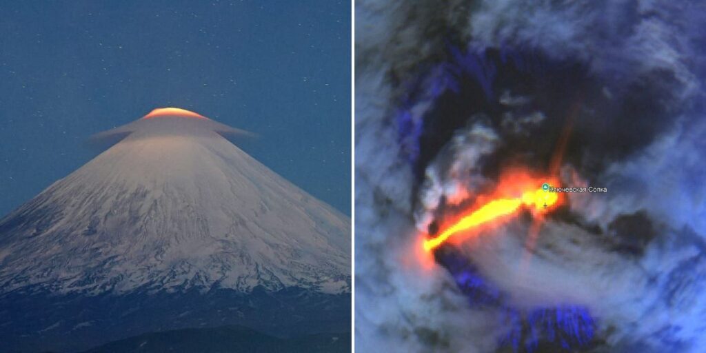 Gunung Berapi Krasheninnikov di Kamchatka meletus