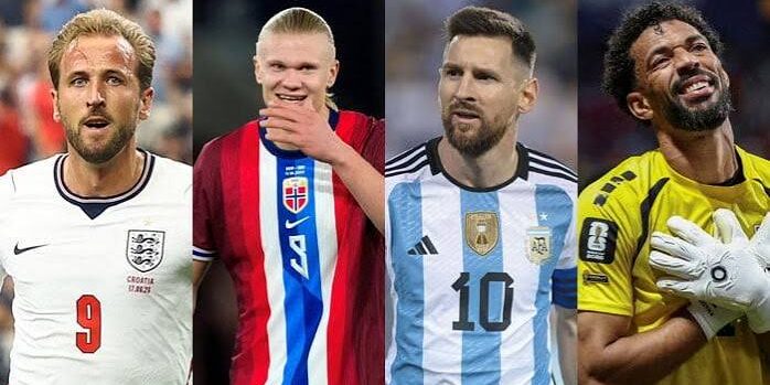 Harry Kane,Erling Haaland,Lionel Messi dan Vozinha