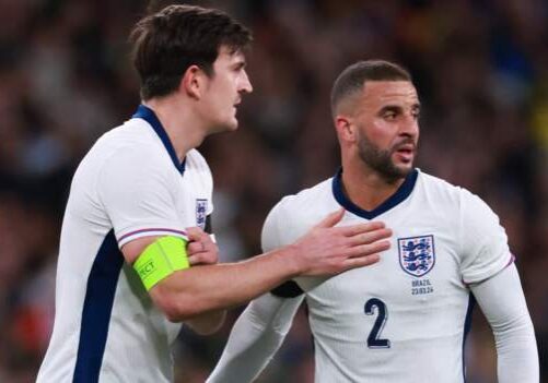 Harry Meguire dan Kyle Walker