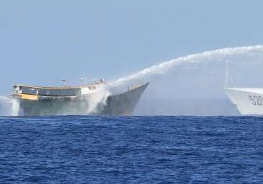 Ilusrasi Meriam Air di Laut China Selatan