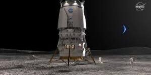 Ilustrasi Roket New Shepard Pendarat Bulan