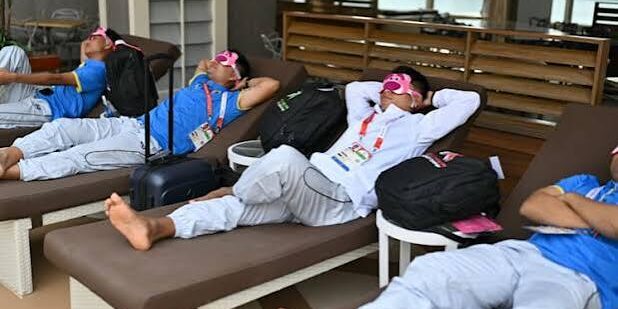 Ilustrasi Tempat Tidur Atlet di Asian Games Nagoya