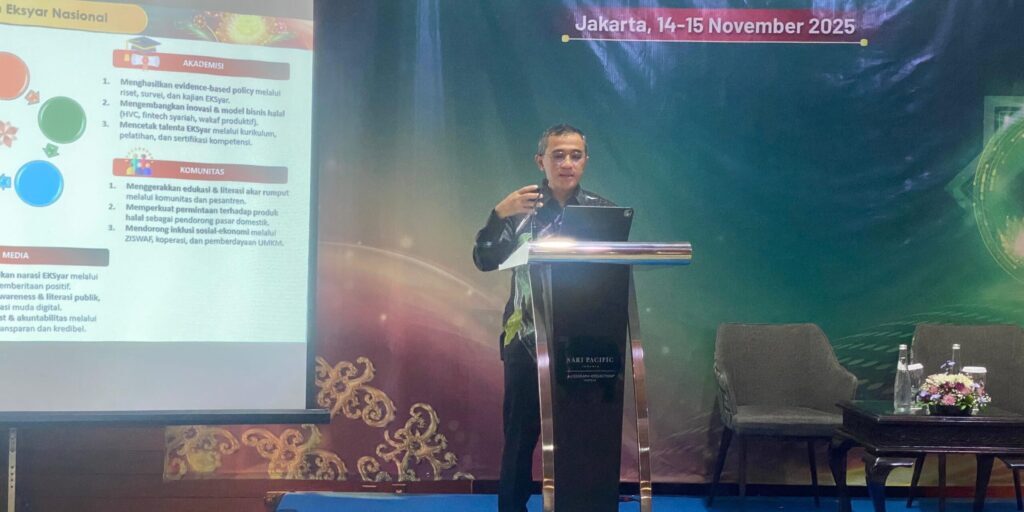 Kepala Departemen Ekonomi dan Keuangan Syariah BI, Imam Hartono dalam acara Training of Trainer (ToT) Ekonomi Syariah, di Sari Pasific, Kebon Sirih, Jakarta Pusat, Jumat (14/11/2025) (Foto: RRI)