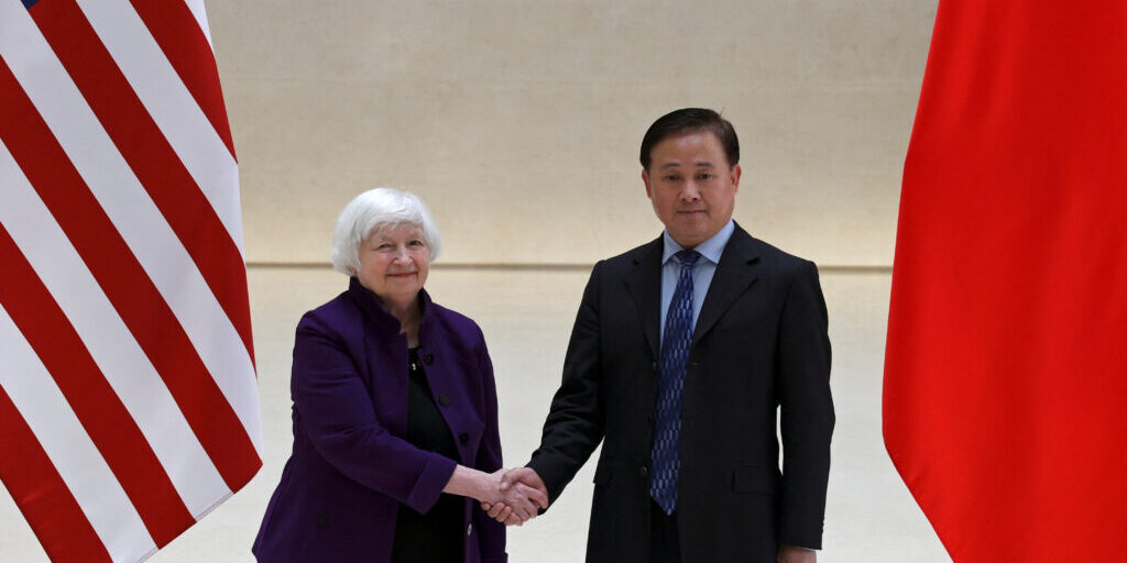 Janet Yellen dengan Gubernur Bank of China Pan Gongsheng