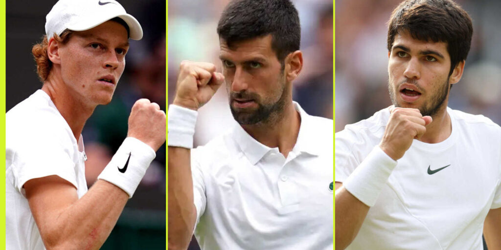 Jannik Sinner, Novak Djokovic dan Carlos Alcaraz