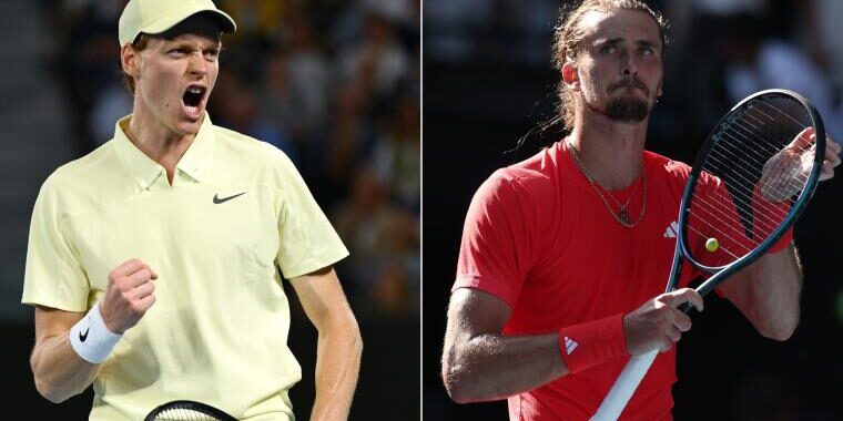 Jannik Sinner vs Alexander Zverev di final AO