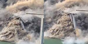 Jembatan baru di Sichuan runtuh sebagian