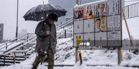 Jepang gelar pemilu di tengah turun salju