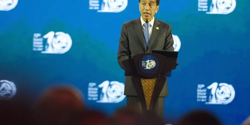 Presiden Joko Widodo membuka secara resmi Forum Air Sedunia ke-10 di Bali International Convention Center(BICC) Nusa Dua Bali, Senin (20/05/2024)

