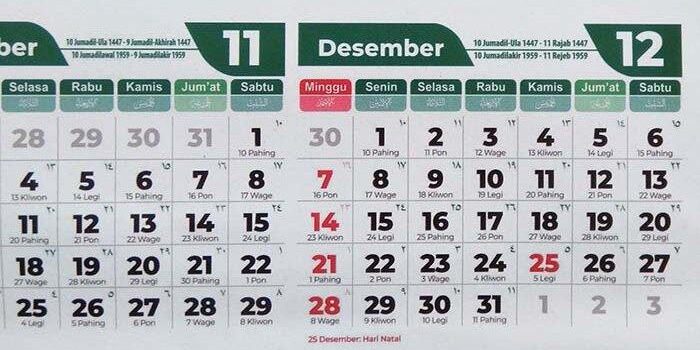 ilustrasi Kalender