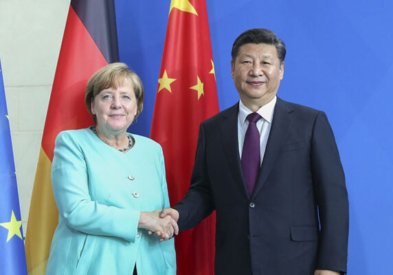 Kanselir Jerman Angela Merkel dan Presiden Xi Jinping