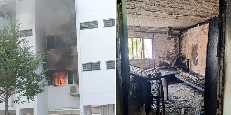 Kebakaran di Flat Yishun - Singapura