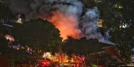 Kebakaran di Kawasan Industri Eunos - Singapura