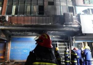 Kebakaran sebuah toko di Provinsi Jiangxi