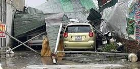 Kerusakan akibat Topan Bualoi di Vietnam