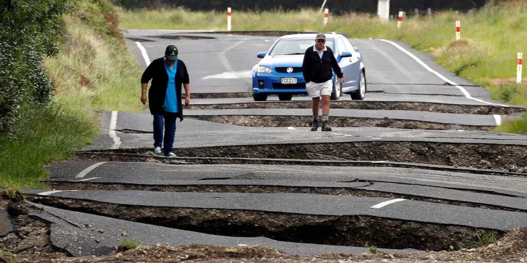 Kerusakan akibat gempa di Selandia Baru