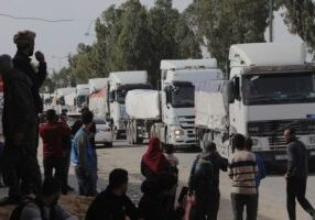 Konvoi truk bantuan ke Gaza