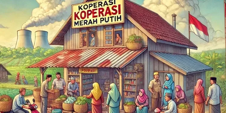 Ilustrasi Koperasi Merah Putih