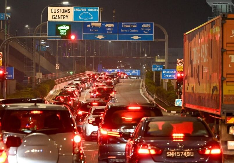 Lalu lintas padat di Checkpoint Singapura-Malaysia