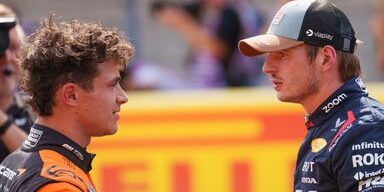 Lando Norris dengan Max Verstappen