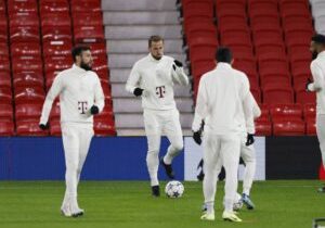 Latihan Bayern Munchen jelang pertandingan lawan MU