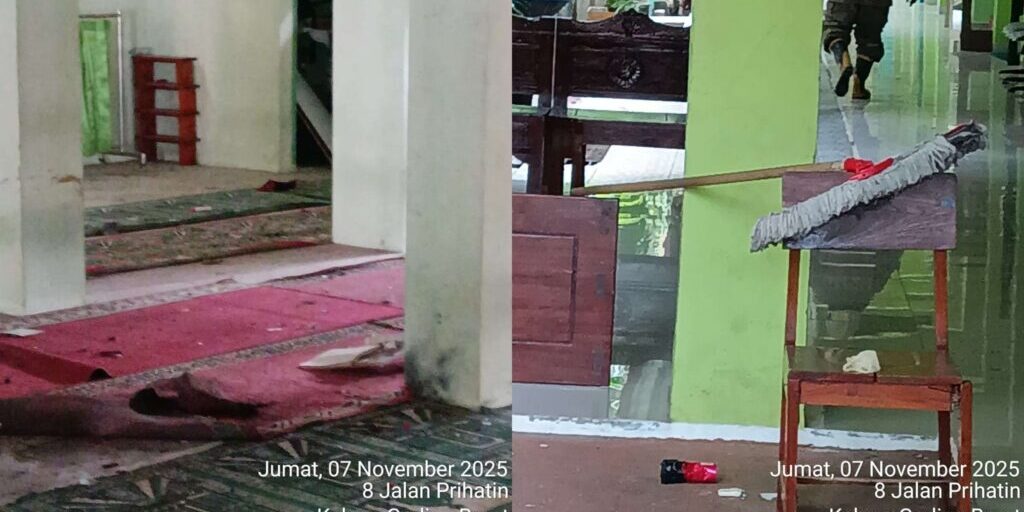 Situasi ledakan di satu lokasi kejadian. (Foto: Dokumentasi Kodamar)