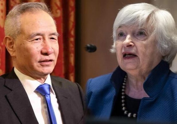 Liu He dan Janet Yellen bertemu di Zurich