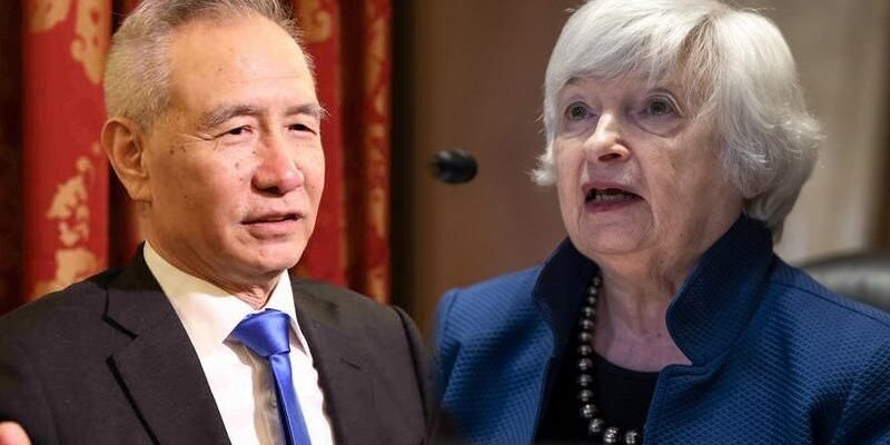 Liu He dan Janet Yellen bertemu di Zurich