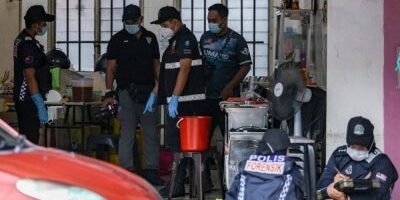 Lokasi penembakan di Food Court Kota Tinggi - Johor