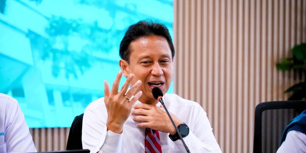 Menteri Kesehatan (Menkes) Budi Gunadi Sadikin saat konferensi pers di Kantor Kemenkes, Jakarta. (Foto: Humas Kemenkes)