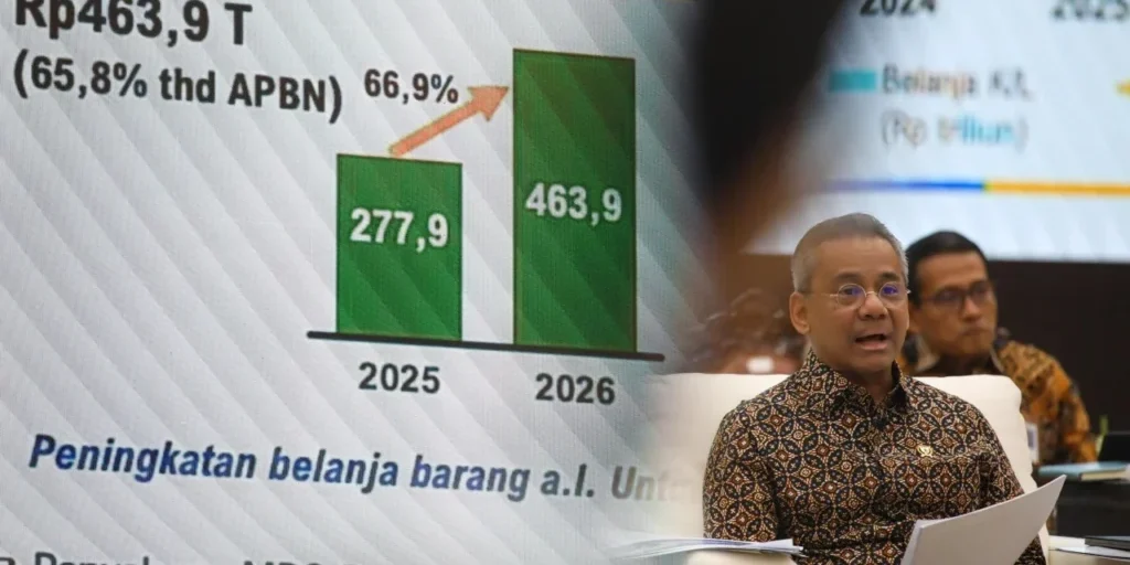 Menteri Keuangan Suahasil Nazara memberikan pemaparan pada konferensi pers APBN KiTa Edisi Oktober 2026 di Jakarta, Jumat (9/10/2026). Defisit APBN hingga September 2026 tercatat sebesar Rp319 triliun atau setara 1,24% terhadap produk domestik bruto (PDB).

