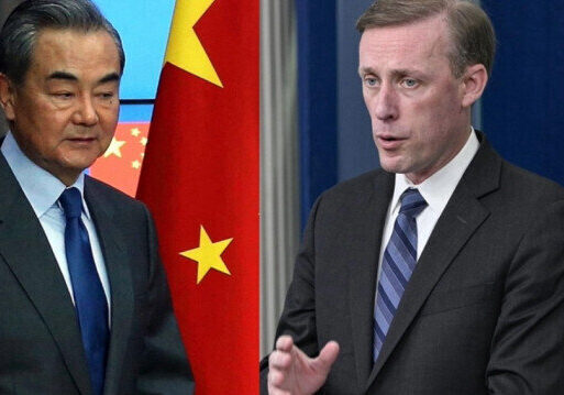 Menlu China Wang Yi dengan Penashat Keamanan AS Jake Sullivan
