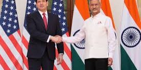 Menlu India Subrahmanyam Jaishankar dengan Menlu AS Marco Rubio