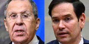 Menlu Rusia Sergei Lavrov dan Menlu AS Marco Rubio