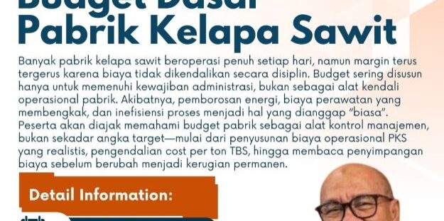 MRVL Inspiring Solution akan gelar Training Penyusunan Budget Dasar Pabrik Kelapa Sawit 
