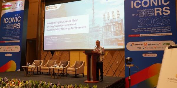 Agung Wicaksono, Direktur Transformasi dan Keberlanjutan Bisnis PT Pertamina (Persero), menyampaikan keynote speech