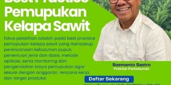 Online Webinar Best Practice Pemupukan Kelapa Sawit pada 9 hingga 10 Mei 2026