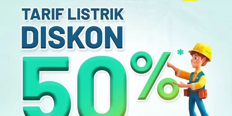 Pemberian diskon 50% diberikan kepada pelanggan rumah tangga PT PLN (Persero) daya 450 VA, 900 VA, 1.300 VA, dan 2.200 VA yang berlaku selama dua bulan yaitu Januari dan Februari 2025. 