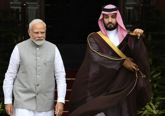 PM Narendra Modi bersama  Putra Mahkota Mohammed bin Salman