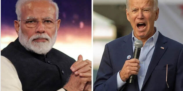 PM Narendra Modi dan Presiden Joe Biden 