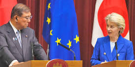 PM Shigeru Ishiba dengan Presiden Komisi Eropa Ursula von der Leyen