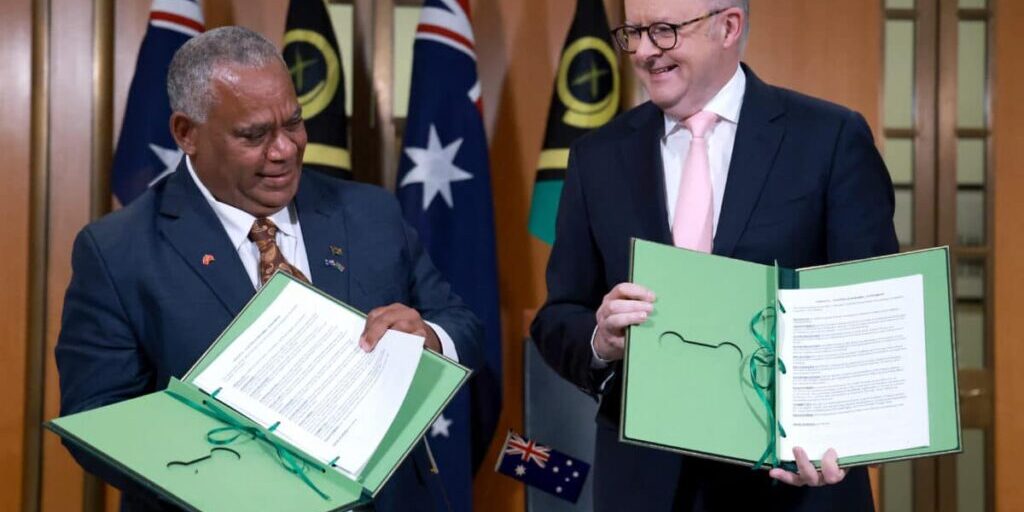 PM Vanuatu Jotham Napat dan PM Australia Anthony Albanese