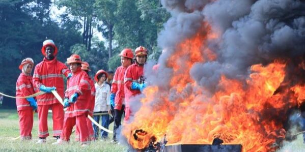 WKS bekerjasama dengan UNJA menggelar simulasi pemadaman karhutla. (Foto: dok APP)