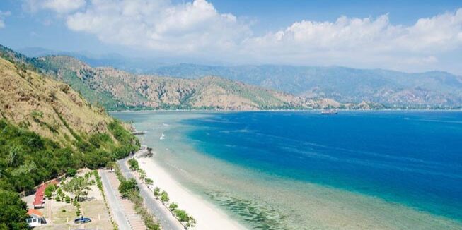Pemandangan pantai yang indah di Timor Leste