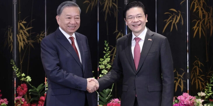 PM Lawrence Wong sambut Pemimpin Vietnam To Lam